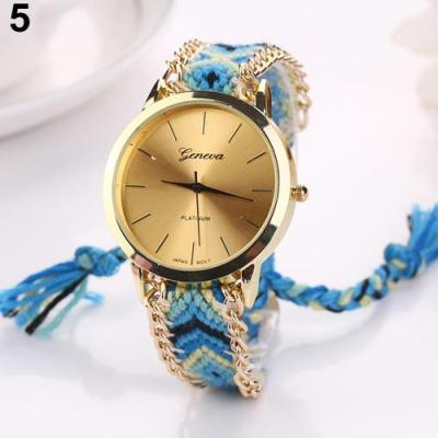 Norate Jam Tangan Wanita - Geneva Braided Bracelet Wrist Watch #5