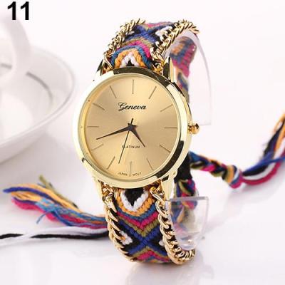 Norate Jam Tangan Wanita - Geneva Braided Bracelet Wrist Watch #11
