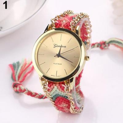 Norate Jam Tangan Wanita - Geneva Braided Bracelet Wrist Watch #1