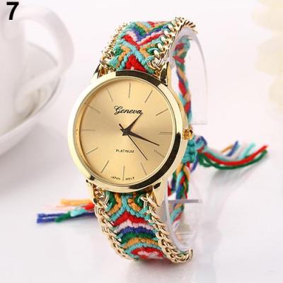 Norate Jam Tangan Wanita - Geneva Braided Bracelet Wrist Watch #7