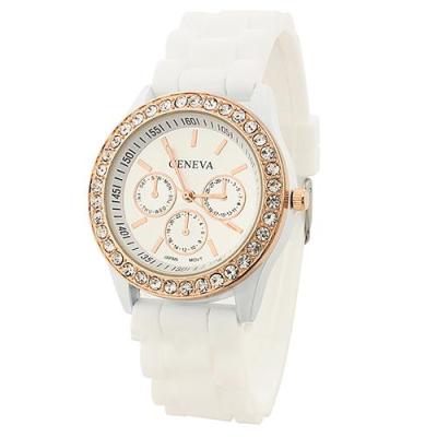 Norate Jam Tangan Wanita - Geneva Silicone Jelly Wrist Watch White