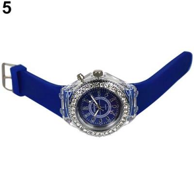 Norate Jam Tangan Wanita - Geneva Silicone Luminous Light Wrist Watch Sapphire Blue