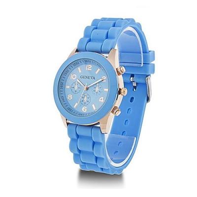 Norate Men Geneva Silicone Quartz Analog Wrist Watch Sky Blue