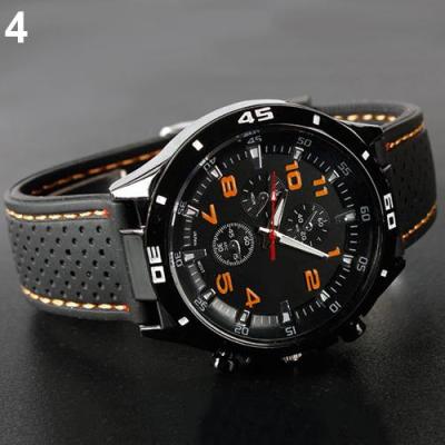 Norate Men's Silicone Sport Wrist Watch Orange