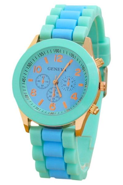 Norate Mint Green Silicone Quartz Watch Light Blue