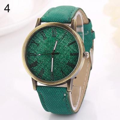 Norate Unisex Denim Fabric Analog Quartz Wrist Watch Green