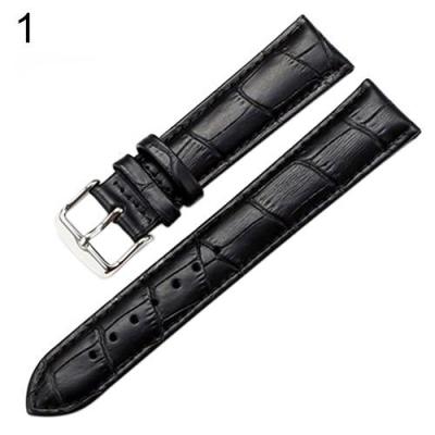 Norate Unisex Faux Leather Watch Strap Buckle Band Black