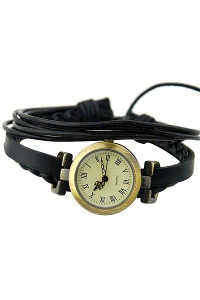 Norate Women's Black Leather Strap Watch