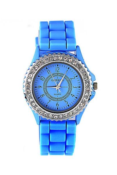Norate Women's Crystal Jelly Gel Silicon Quartz Wrist Watch Blue