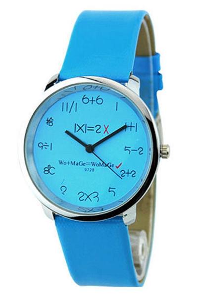 Norate Women's Mathematics Dial Quartz Wrist Watch Blue
