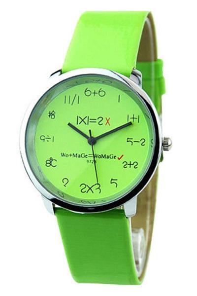 Norate Women's Mathematics Dial Quartz Wrist Watch Green