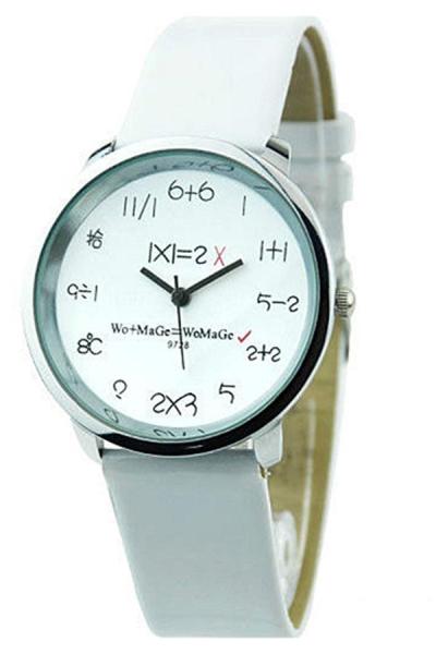Norate Women's Mathematics Dial Quartz Wrist Watch White