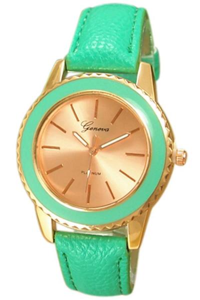 Norate Women's Rose Gold Plated Faux Leather Analog Quartz Watch Mint Green