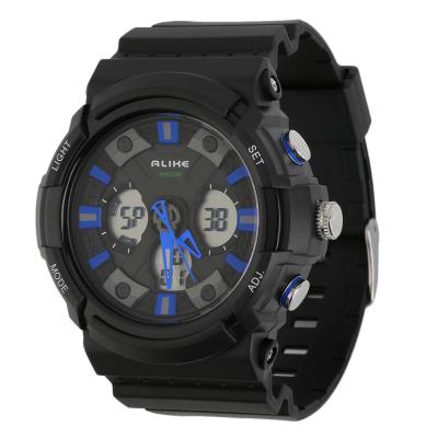 OBN ALIKE AK14108 Men Digital Waterproof Stopwatch Sport Wrist Watch Gift-Blue