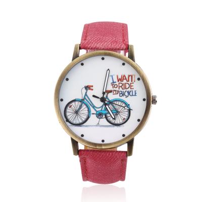 OBN Bike models Leather Watch-Red