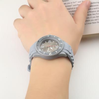 OBN Classic Stylish Silicon Jelly Strap Unisex Women Lady Wrist Watch ColorfulGrey