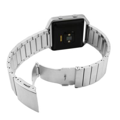 OBN Fitbit Blaze smart watch bamboo strip wristwatch-Silver