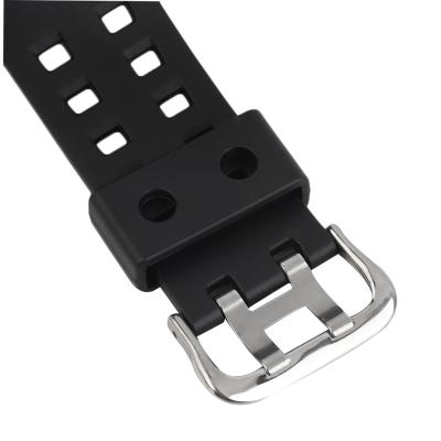 OBN Shock Resist Digital Rubber Band Sport Date Stopwatch LED Men Wrist Watch-Black
