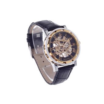 ORKINA KC023 Double Sided Hollow Automatic Mechanical Men's Wrist Watch (Black)  