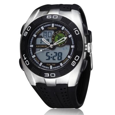 Ohsen Waterproof Quartz Digital Sport Watch - AD0828-1 - Black