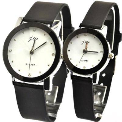 Ormano - Jam Tangan Couple - Hitam-Putih - Strap Leather - Lorenzo Simple Watch