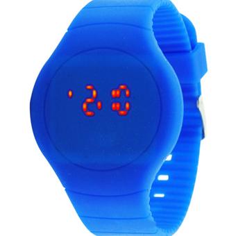 Ormano - Jam Tangan Unisex - Biru - Strap Rubber - Circle Thin LED Watch  