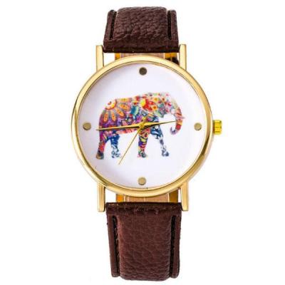 Ormano - Jam Tangan Unisex - Coklat - Strap Leather - Victa Elephant Watch