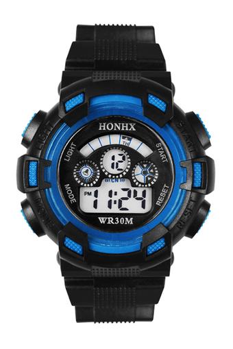 Ormano - Jam tangan Pria - Hitam Biru - Strap Rubber - Honhx 3C Sport Digital  