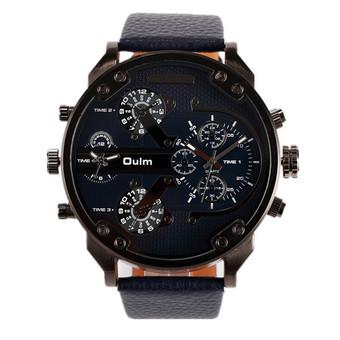 Oulm 3548 Men Leather Band Analog Quartz Watch - Intl  