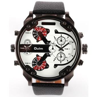 Oulm Mechanical Analog Quartz Men Leather Band Fashion Watch - 3548 - Putih  