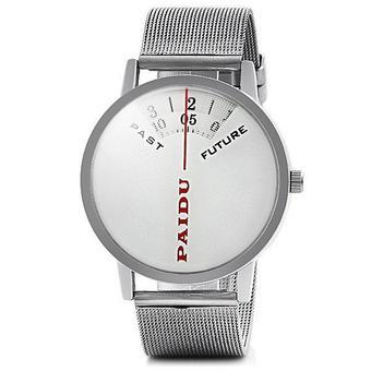 Paidu 58889 Japan Movt Unisex Quartz Watch Rotational Scale Steel Net Band Wristwatch- Intl  
