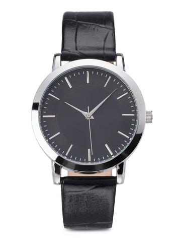 Plain Dial Round Face Strap Watch