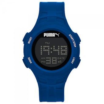 Puma - Jam tangan pria sport - tali karet - PU911301005 - hitam biru  