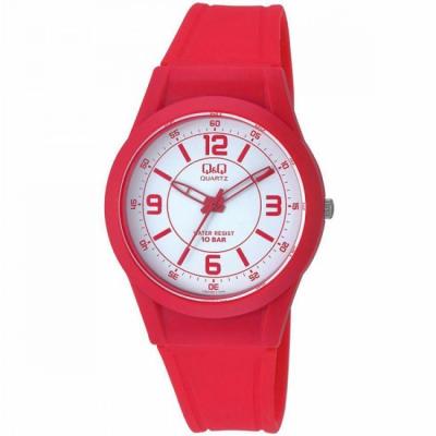 Q&Q - Jam Tangan Unisex - Merah - Tali Karet - Colourful Watch
