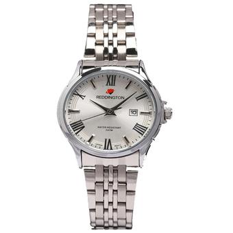 Reddington date - Jam tangan wanita - Silver plat putih - strap stainless steel - RDw327sp  