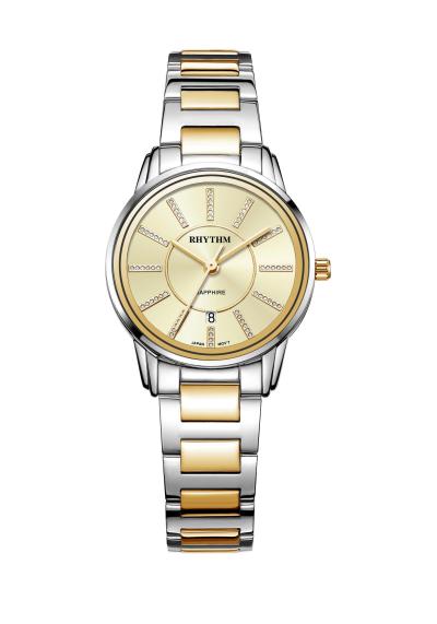 Rhythm Global Timepiece G1204S04 Jam Tangan Wanita - Silver/Gold