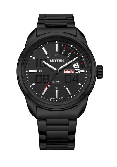 Rhythm Global Timepiece G1307S03 Jam Tangan Pria - Hitam