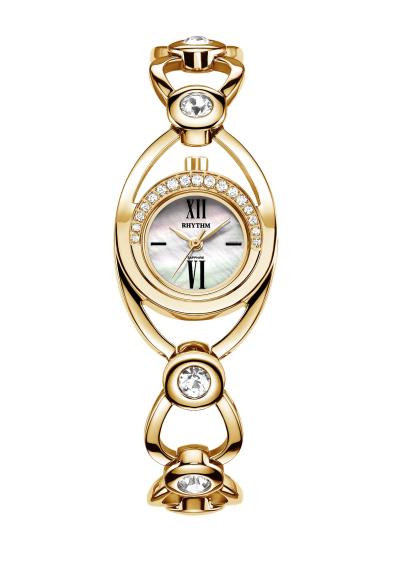 Rhythm Global Timepiece L1201S04 Jam Tangan Wanita - Gold/Putih