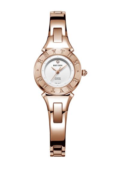 Rhythm Global Timepiece L1301S12 Jam Tangan Wanita - RoseGold