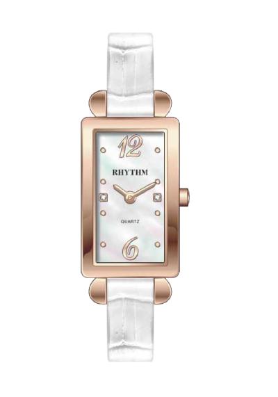 Rhythm Global Timepiece L1401L02 Jam Tangan Wanita - Putih/RoseGold