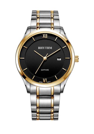 Rhythm Global Timepiece P1211S04 Jam Tangan Pria - Silver/Gold