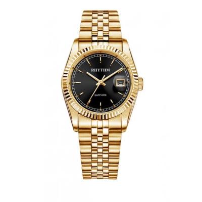 Rhythm - R1201S 06 - General Collection -Jam Tangan Pria - Stainless Steel - Gold