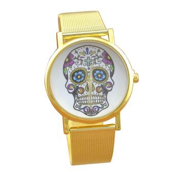 Rondaful Fashion belt Skull Diamond Ladies Watch marble mirror watches (Intl)  