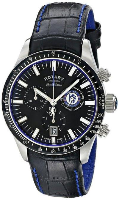 Rotary - Chelsea Limited Edition GS90048-04 - Jam Tangan Pria - Strap Leather - Hitam