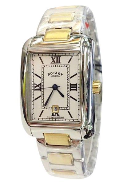 Rotary- GB02651-01- Jam Tangan Pria - Stainless Steel- Silver-Gold