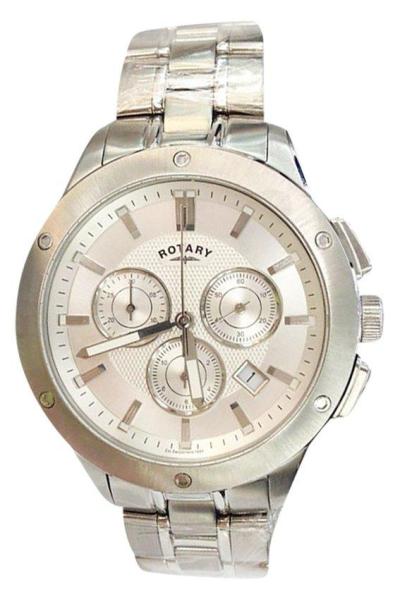 Rotary- GB02755-06- Jam Tangan Pria- Stainless Steel - Silver