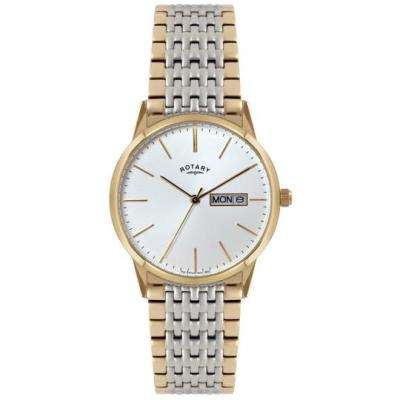 Rotary - GB02757-03 - Jam Tangan Pria - Stainless Steel - Silver-Gold