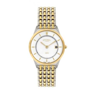 Rotary - GB08001-02 - Jam Tangan Pria - Stainless Steel - Silver-Gold
