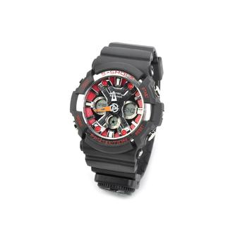 SD-1220 Water Resistant Dual Time Display Quartz Sport Wrist Watch w / Compass(Black + Red)  
