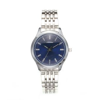 SINOBI Casual ladies Quartz-watch Blue Watchcase Silver Stainless Steel Strap Womens Business Watches- Intl  